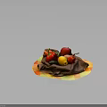 Vibrant Fresh Fruits And Vegetables Arranged On A Checkered Cloth
